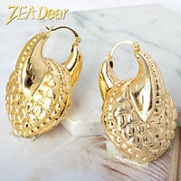 zeadear jewelry fashion earrings copper african nigeria large style hoop earrings for women high quality classic party wedding