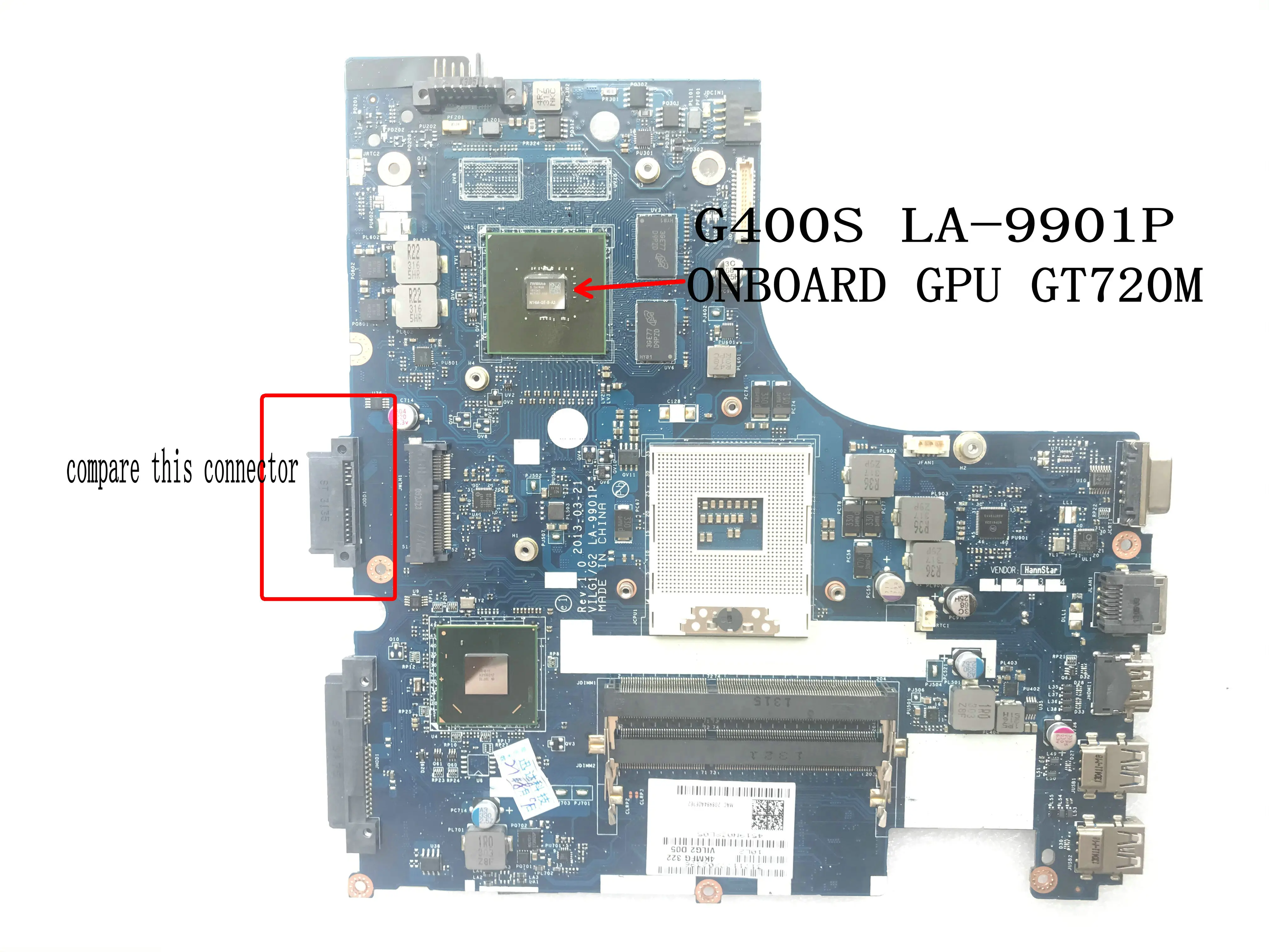 

Быстрая доставка, материнская плата VILG1/G2 для ноутбука LENOVO G400S, GPU GT, 720 м, полностью рабочий