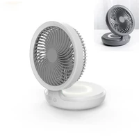 new products wireless suspended air circulation fan usb rechargeable folding electric fan night light touch control 4 wind speed