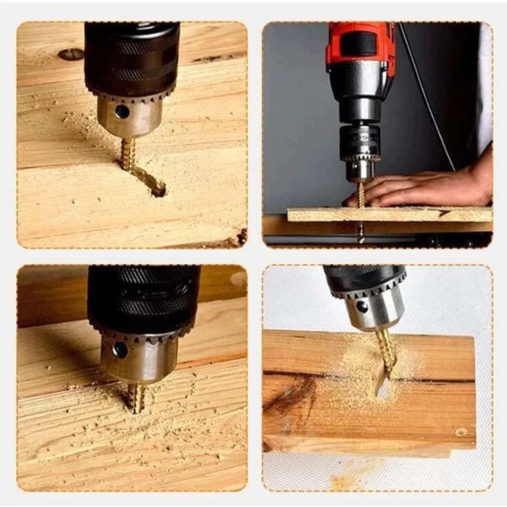 

6pcs/set Cobalt Drill Bit Set Spiral Screw Metric Composite Tap Twist Drill Bit Set Multi-function Metal Specia