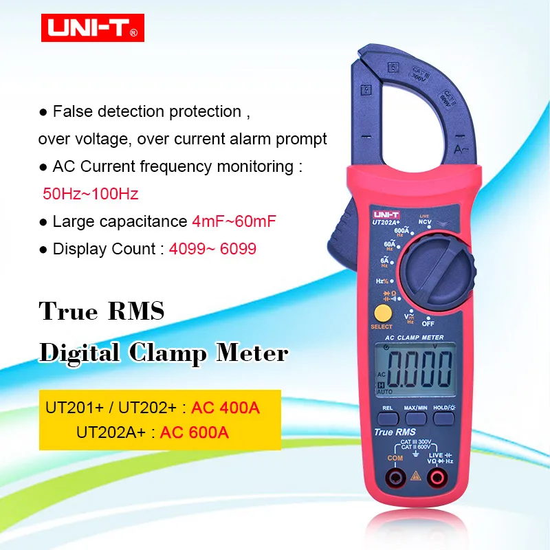 Цифровой мультиметр UNI T UT201 + UT202 UT202A AC постоянный ток амперметр измеритель