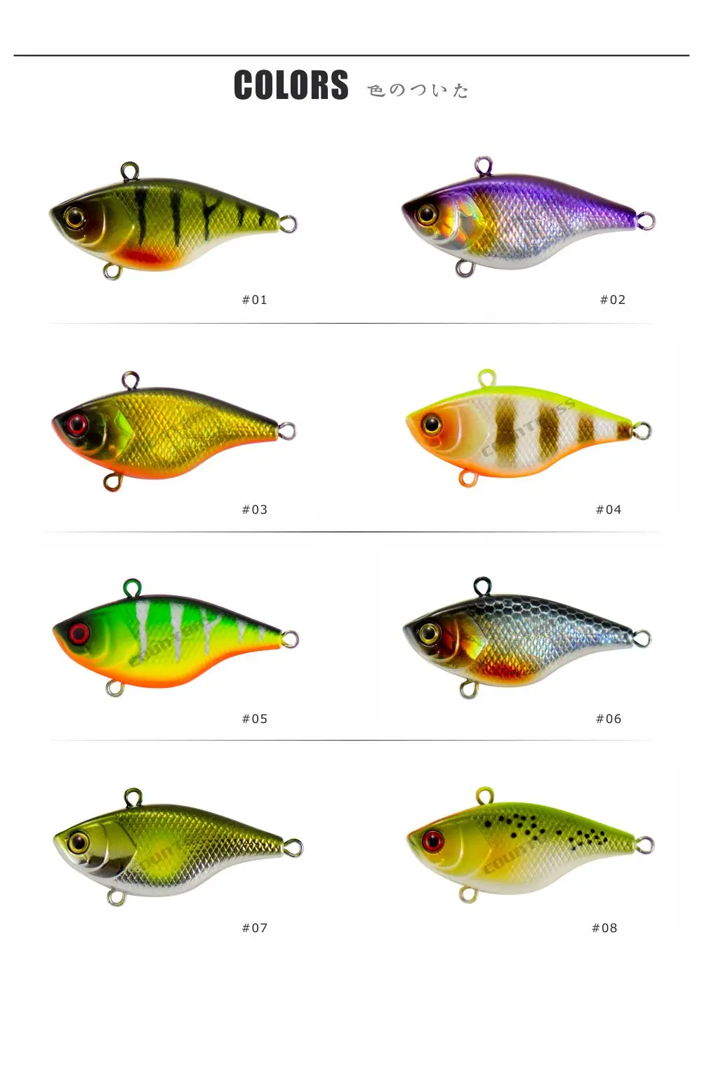 40 мм 4,6 г Вибрация обратного отсчета Hard жесткие приманки Lipless Crankbait тонущие рыболовные приманки для пресной воды