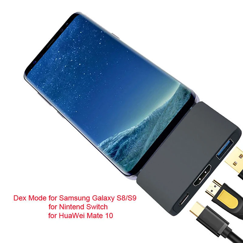 USB3.1 Type C Hub к HDMI-совместим с поддержкой режима Dex для Samsung S8/S9 Nintendo Switch PD | Компьютеры