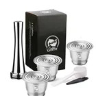 ICafilas, многоразовая капсула из пищевой нержавеющей стали, Перманентный держатель для кофе для машины Nespresso, трафареты для торта, сито для кофе