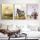 Постеры и печать на холсте для рыбалки и лодки, каллиграфия, настенные картины для гостиной, спальни, домашний декор