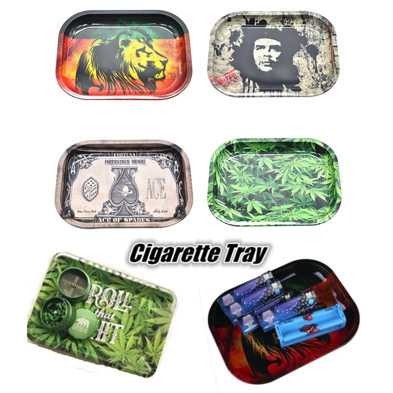 Скручивающийся поднос для хранения сигарет портативный жесть 18 см * 14 креативные
