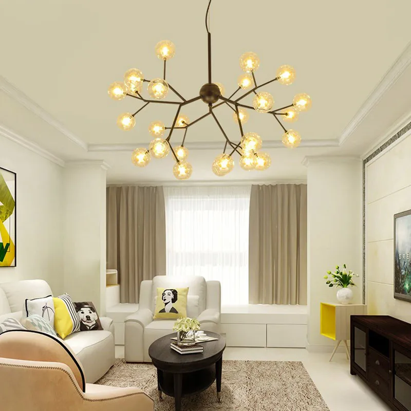 Светодиодная Подвесная лампа в форме молекул пузырьков дизайнерский потолочный