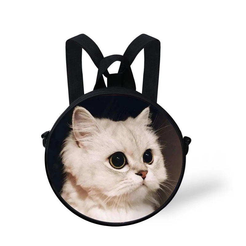 ELVISWORDS Женская круглая сумка для часов Мини Круглая через плечо с принтом милого