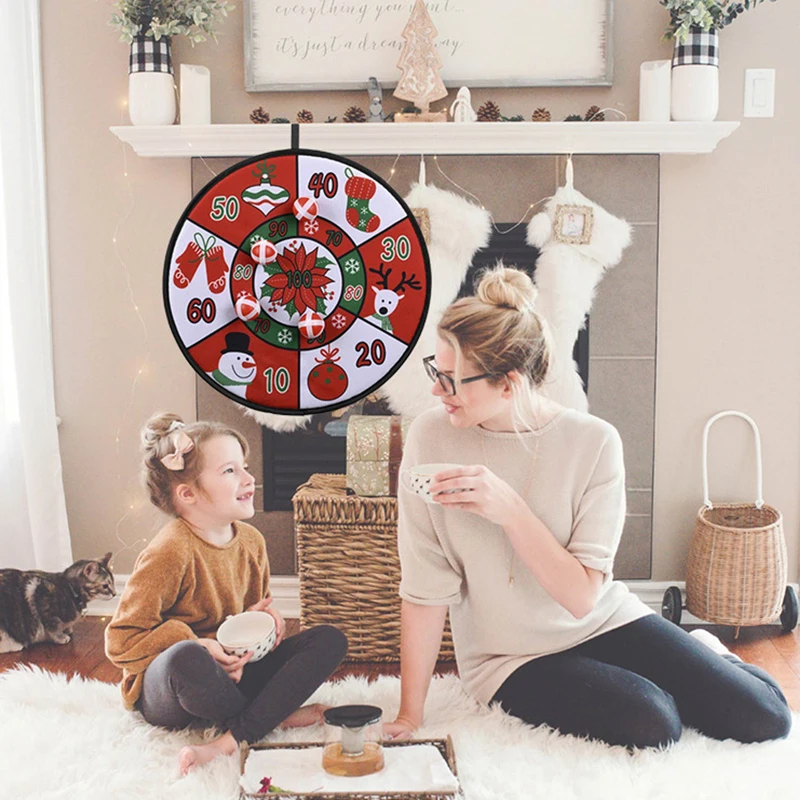 Забавные Рождественские шары Дартс СПОРТ игра игрушка стене висит украшение с 4