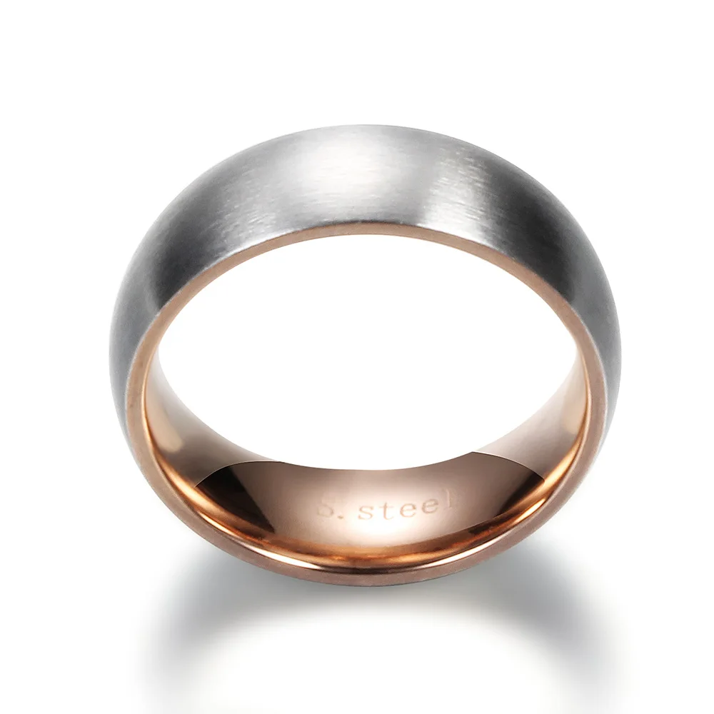 

Hot Sale Lover's Couple Titanium Stainless SteelFinger Ring Smooth Brushed for Fashion Men And Women Party Jewelry