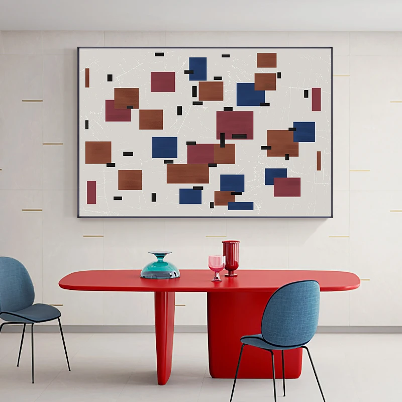 

Abstract quare patchwork Canvas Painting posters and print Creative Art Wall Pictures for Living Room Bedroom aisle home decor
