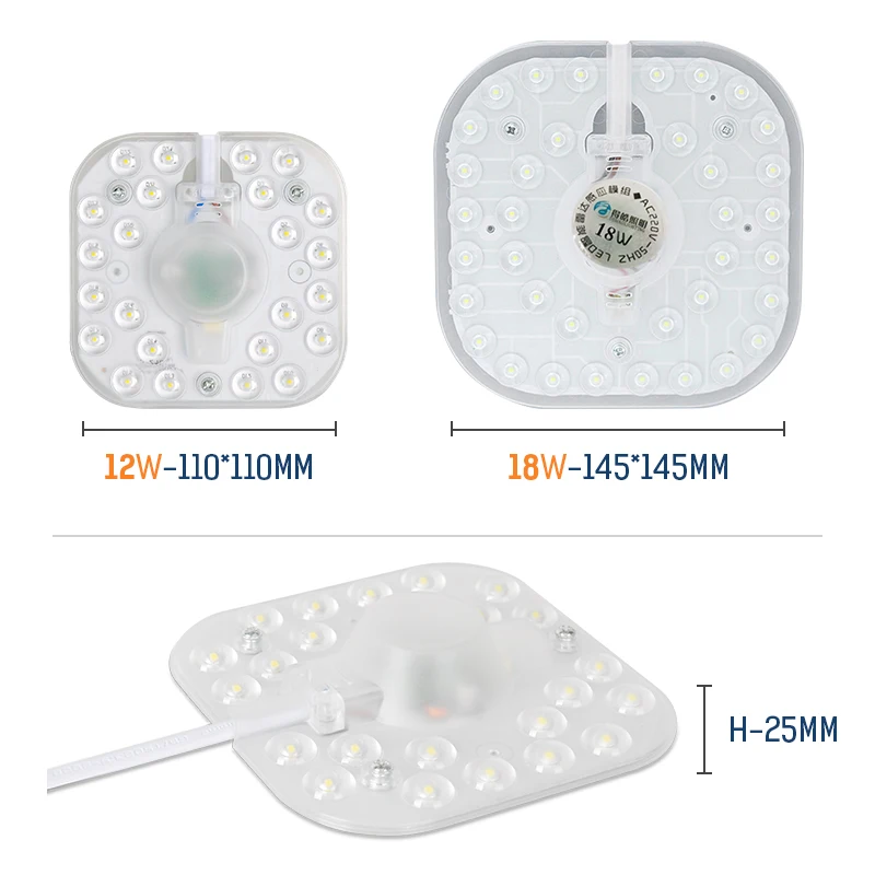 Квадратный светодиодный модуль радар индукционный потолочный светильник