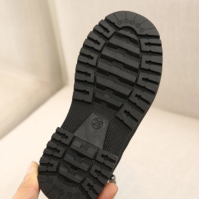 

Girls Boots Warm Cotton Kids Fashion Boots Children Winter Shoes for Girls Snow Boots PU Leather Sweet Kids Boots Girls