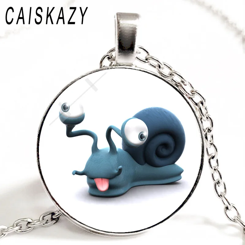 Милый аниме Осьминог слон панда Улитка лошадь стеклянный купол ожерелье милая