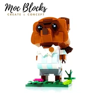 moc tom nook real boss brickheadz building blocks animal model christmas gifts game toys for children kids educational xmas