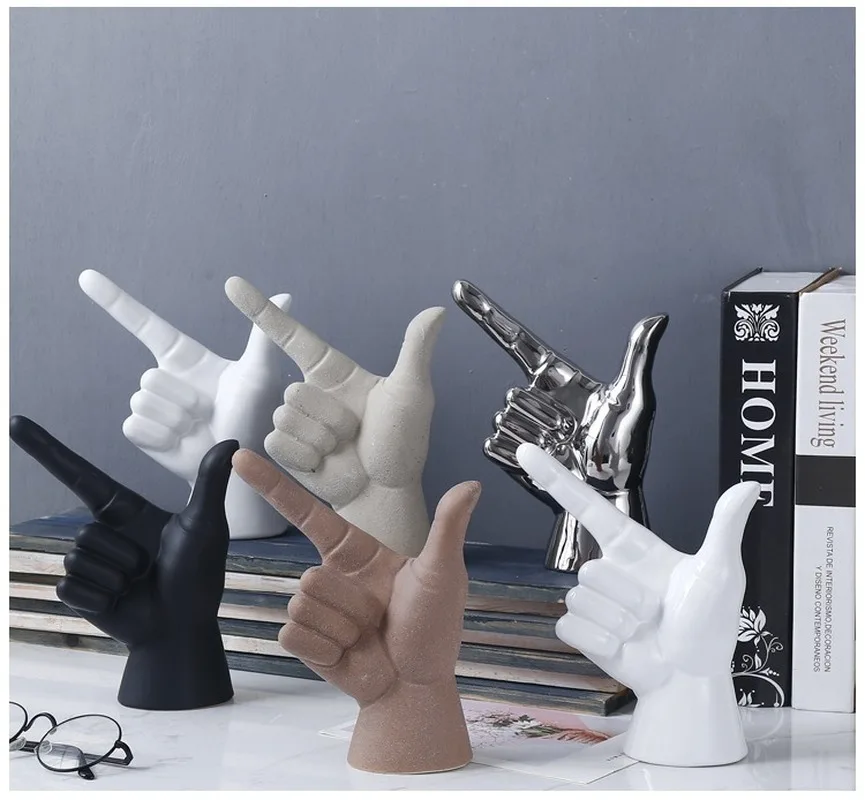 Скандинавская Модная креативная модель INS gesture керамические украшения для дома