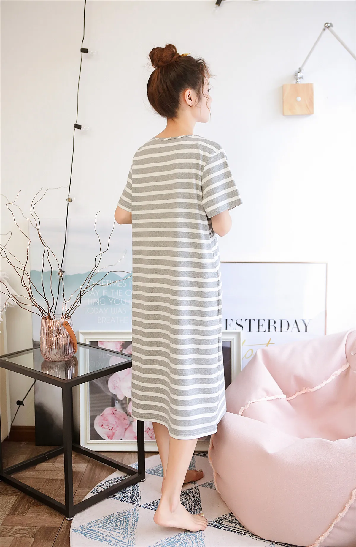 Maternity Breast Feeding Nursing Nightwear For Pregnant Nursing Nightdress Maternity Breastfeeding Nightgown Pregnancy Sleepwear