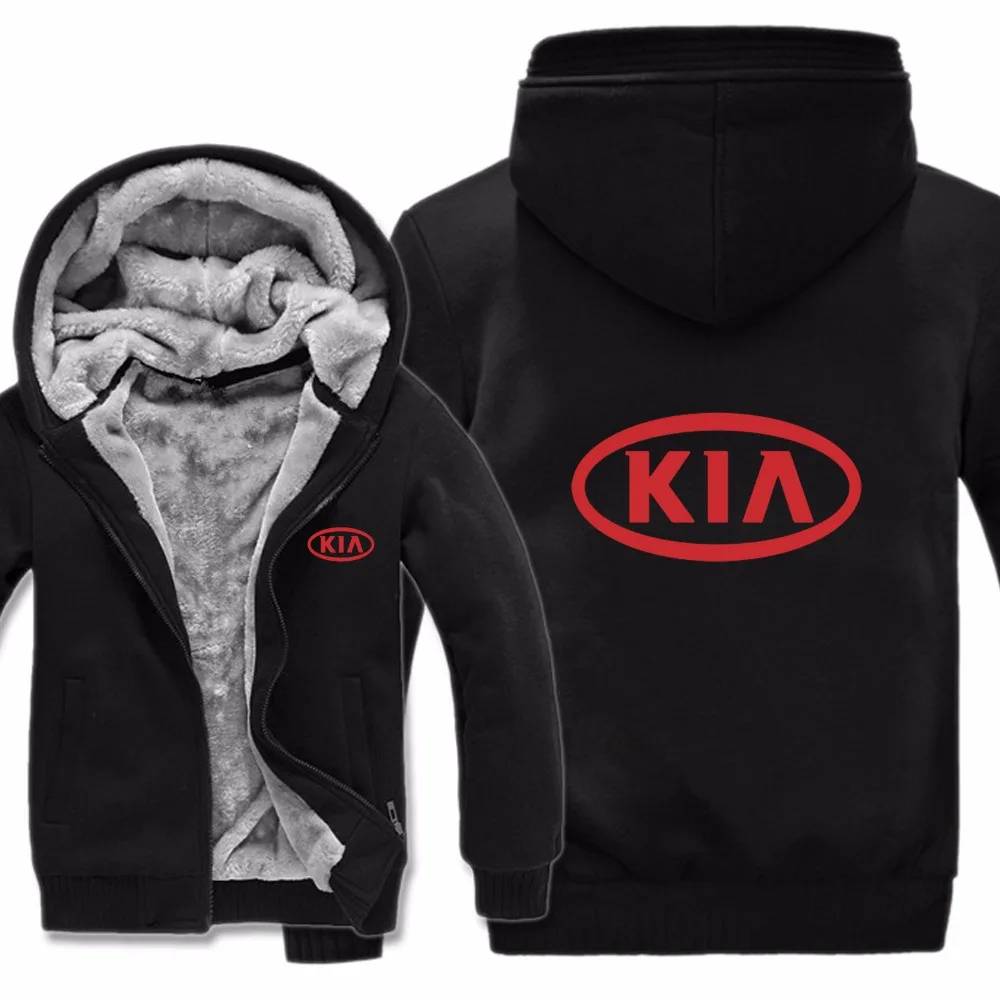 Толстовки KIA с капюшоном куртка зимний пуловер для мужчин унисекс утепленная