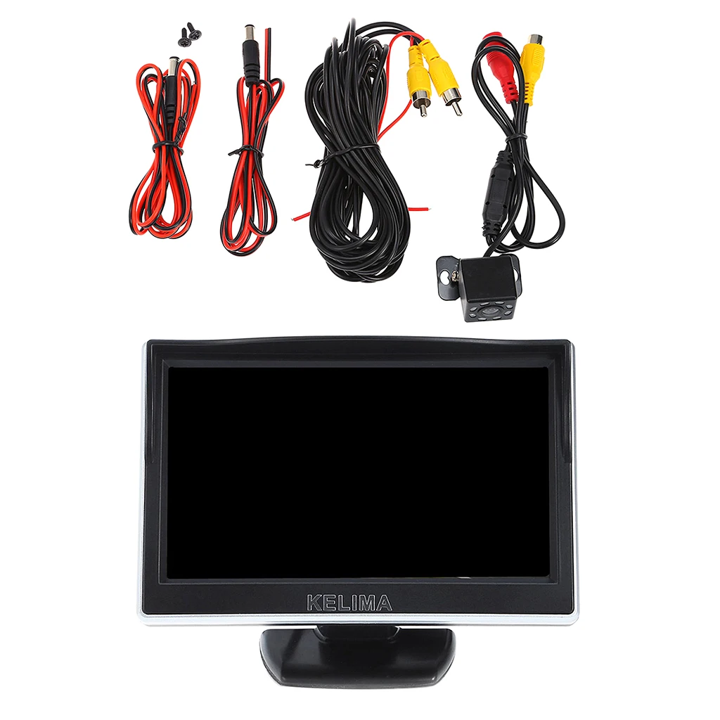 

General fit Car 8 IR LED Rearview Camera + 5 inch Screen Display