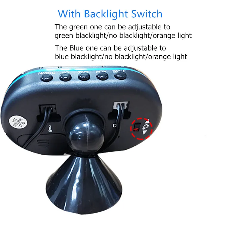 Цифровые Автомобильные часы sikeo автомобильные с термометром подсветкой двойным