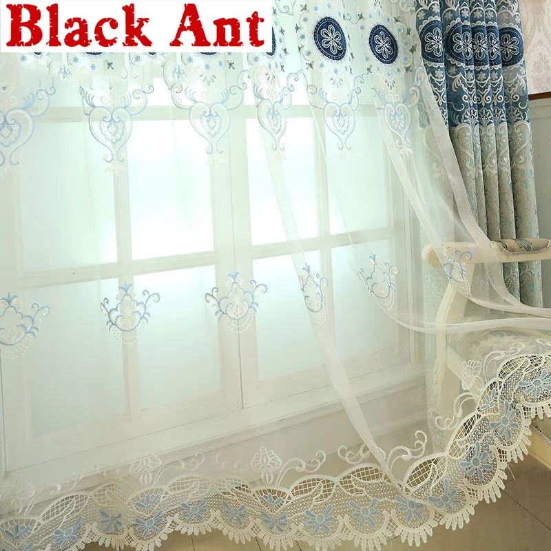 Шениль полые вышитые тени занавески ткань для гостиной роскошные окна