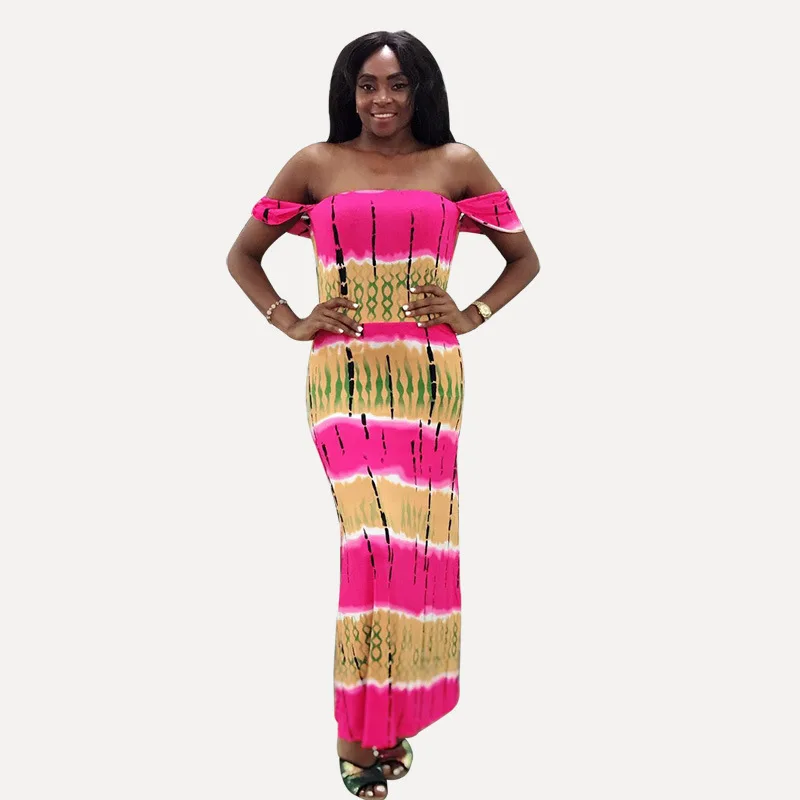 Африканское женское платье новая мода принтованное тонкое в национальном стиле