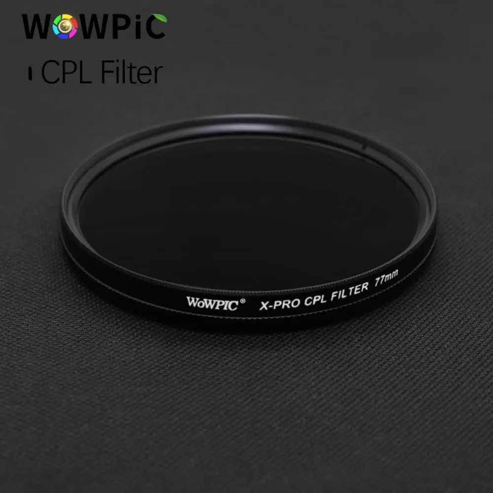 Фильтр WOWPIC CPL Поляризационный 49 мм/52 мм/55 мм/58/62/ 67/72/ 77/ 82 мм для объектива камеры Canon