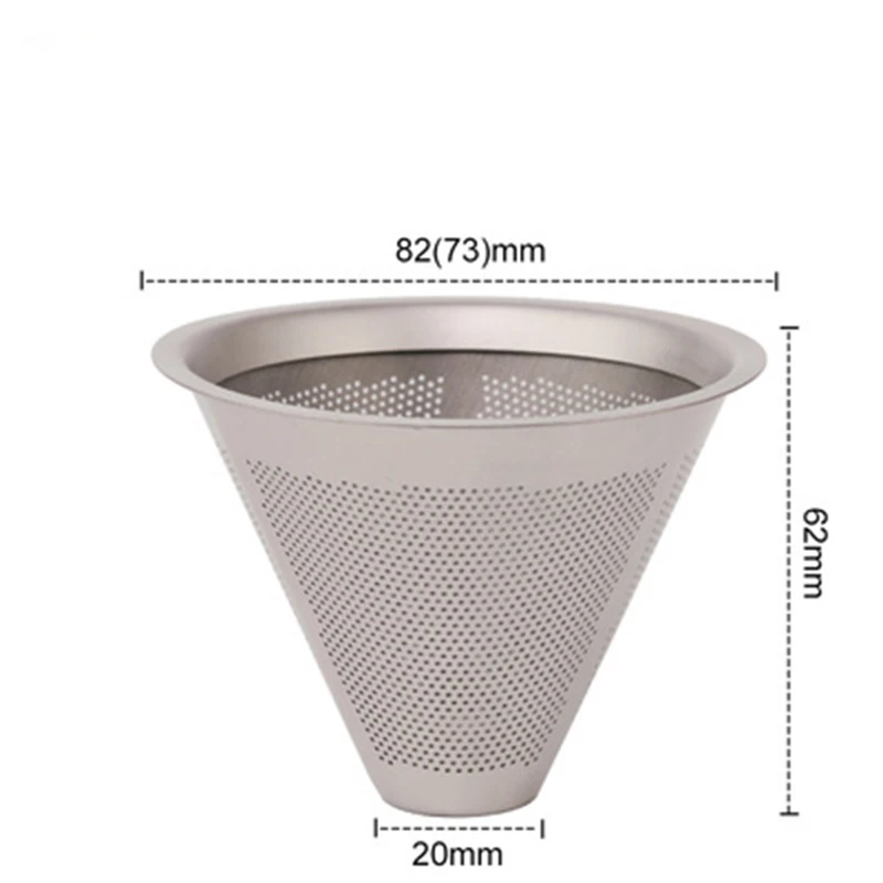 Filtro de caf&eacute; de titanio ultraligero para acampar, desmontable, de viaje, para mochila al aire libre, tazas de t&eacute; para beber, Ta9010-2