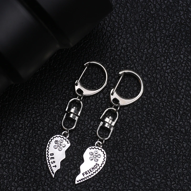 Брелок сделай сам для женщин и девушек подвеска-пазл в форме сердца с кристаллами