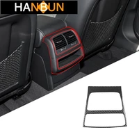 car styling carbon fiber rear air conditioner vent frame decoration cover trim for audi a6 c7 a7 2012 2018 interior accessories