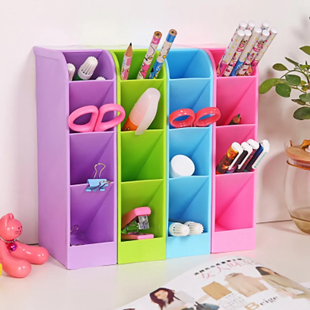 

4 cells Plastic Storage Box Office Desktop Organizer Clothes Underwear Socks Drawer Storage Case Pen Holder Home Storage Boxes