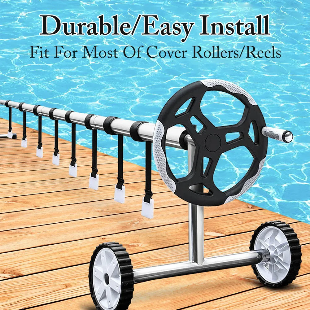

Solar Cover Roller Attachment Kit Film Sturdy Swimming Pool Solar Blanket Straps Universal Pool Reel Tube Covers Pool Accessorie