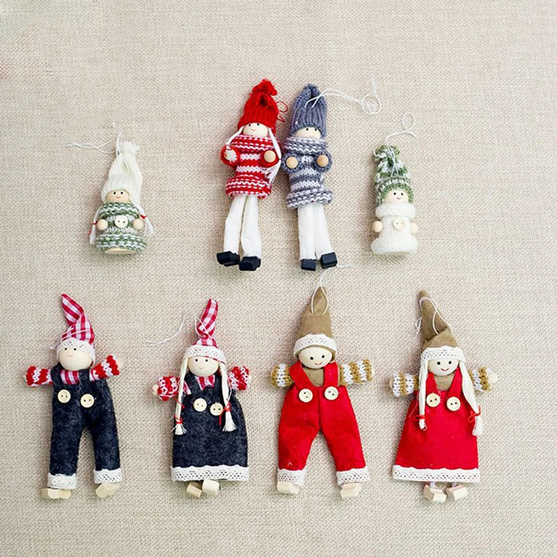 Украшения для рождества мини куклы милые забавные креативные полностью ручная