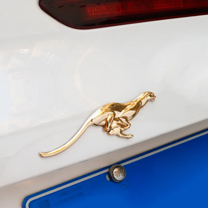 Автомобильные наклейки Noizzy Running Leopard Cheetah значок на крыло 100% 3D Металлическая