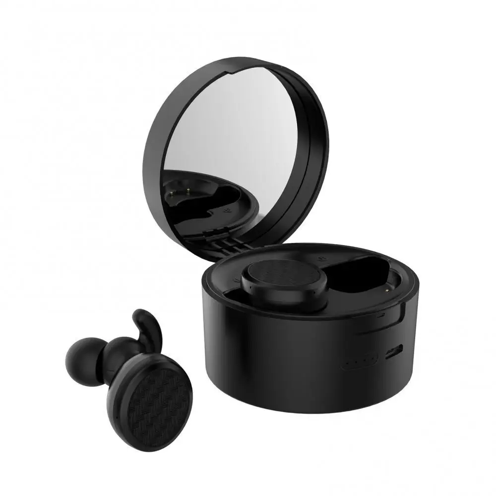 

XW-T9 TWS Bluetooth 5.0 Wireless Earphone with Storage Box Multifunction In-Ear Earbuds Headset with Phone Holder/Makeup Mirror
