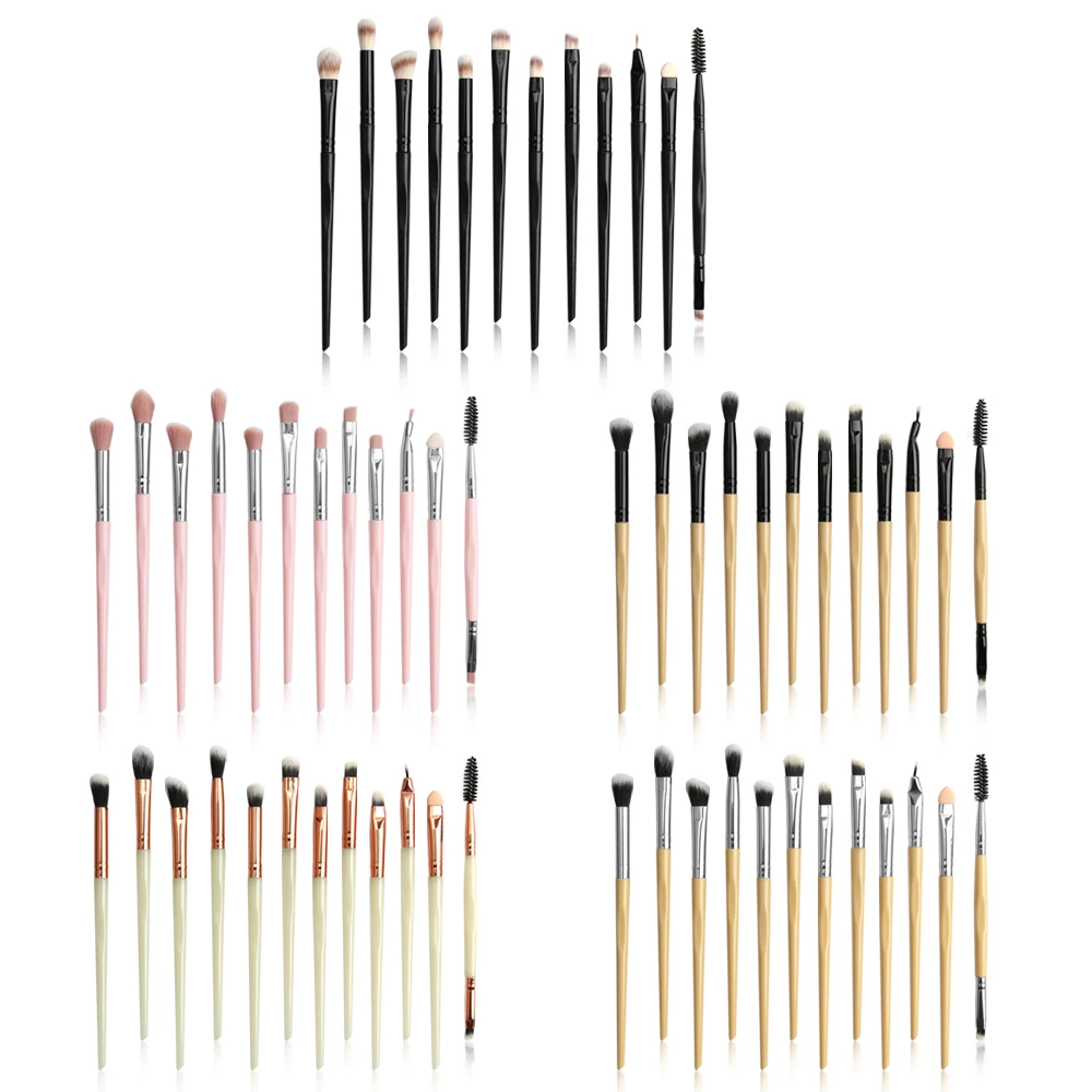 

12 pcs/lot Makeup Brushes Sets Eye Shadow Blending Eyeliner Lip Brush Eyelash Eyebrow Make up Brushes Cosmetics Tools