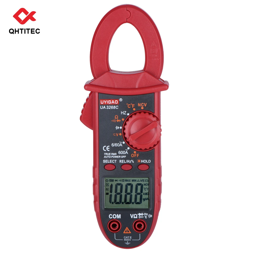 

QHTITEC UA3268C клещи Profsional автоматическими настройками TRMS 6000 отсчетов мультиметр цифровые Напряжение тестер Температура постоянной ёмкости, уни...