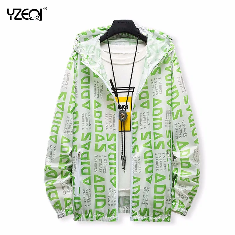 

Yzeqi Casual Jacket Women Summer Windbreaker Sun Protection Clothing Thin Coat Female Beachwear Sports Jacket Hooded Blouse Tops