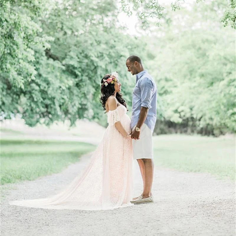 CHCDMP Новое Элегантное кружевное платье для беременных реквизит фотосессии