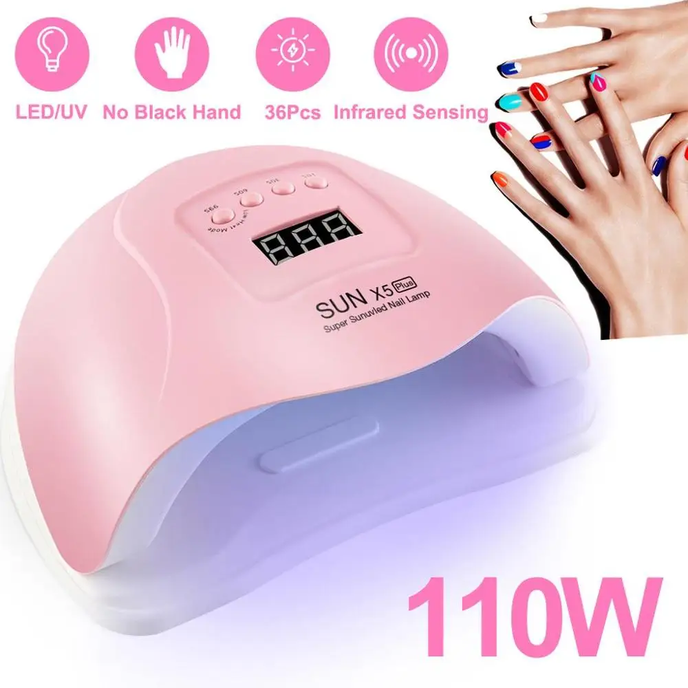 

SUN 5X Plus UV LED Lamp For Nails Dryer 110WLED Ice Lamp For Manicure Gel Nail Lamp Drying Lamp For Gel Varnish Nail Art Tools