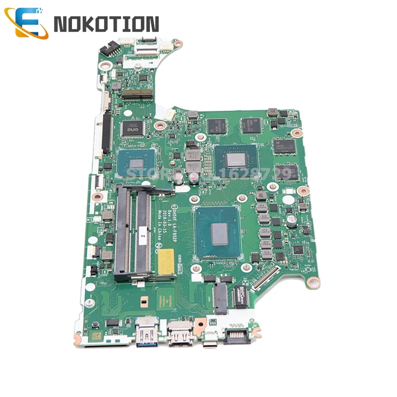 NOKOTION материнская плата для ноутбука acer AN515-52 AN515 DH5VF LA-F952P основная плата GTX 1050 GPU SR3YY I7-8750H Процессор полный тест