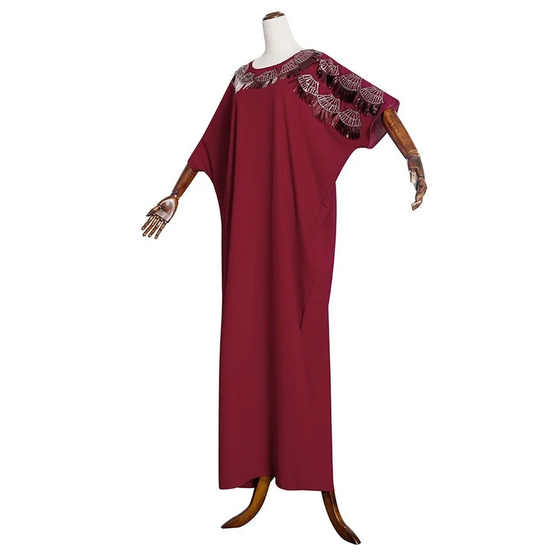 Abaya Sequins African Dresses For Women New Africa Clothes Diamonds Boubou Robe Africaine Femme Bazin Riche Party Dress | Тематическая