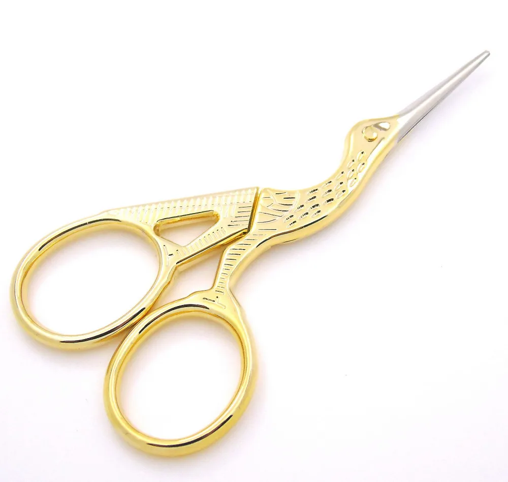 1Pc Retro Classic Gold Stork Sewing Scissors Trimming Craft Crane Tailor Handicraft Tool | Дом и сад