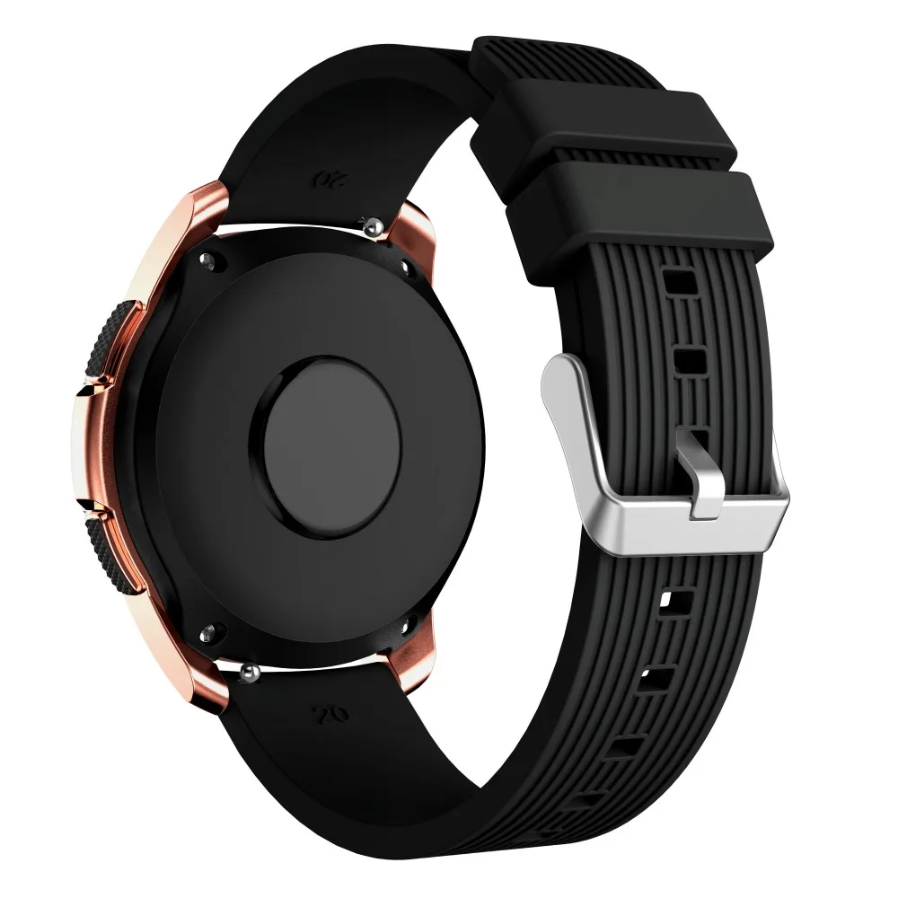 Ремешок силиконовый спортивный для смарт-часов Samsung Galaxy резиновый браслет Gear S3
