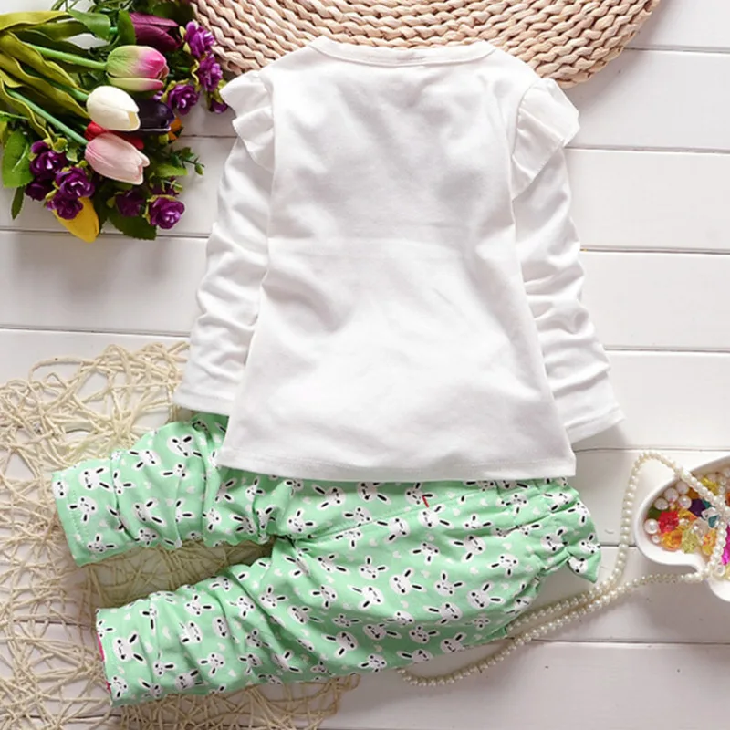 Модные весенние повседневные комплекты одежды для девочек детская футболка и