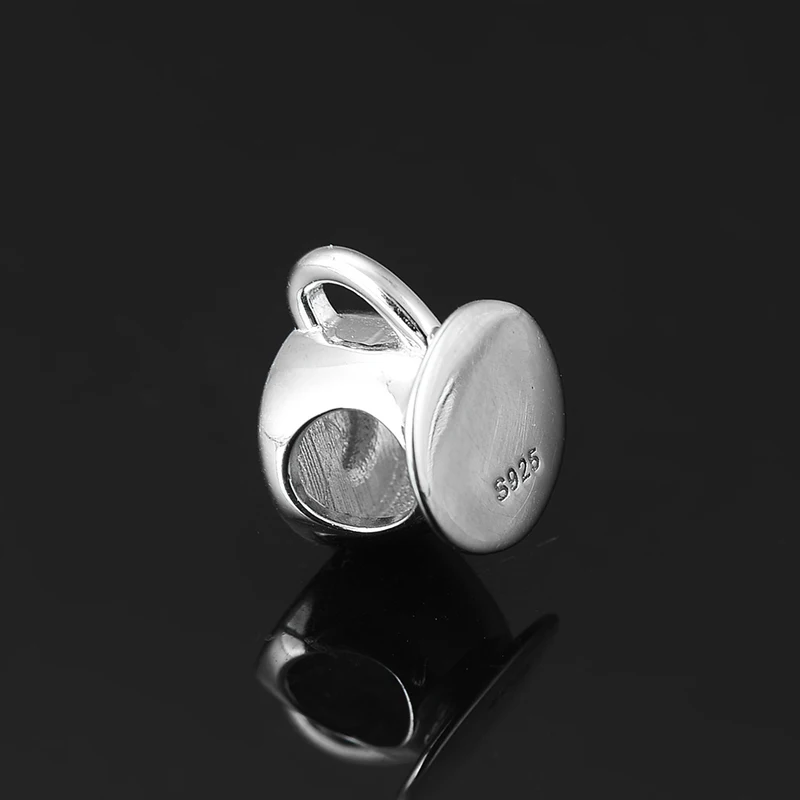 Оптовая продажа металлические бусины-шармы в виде чашки теплого кофе из