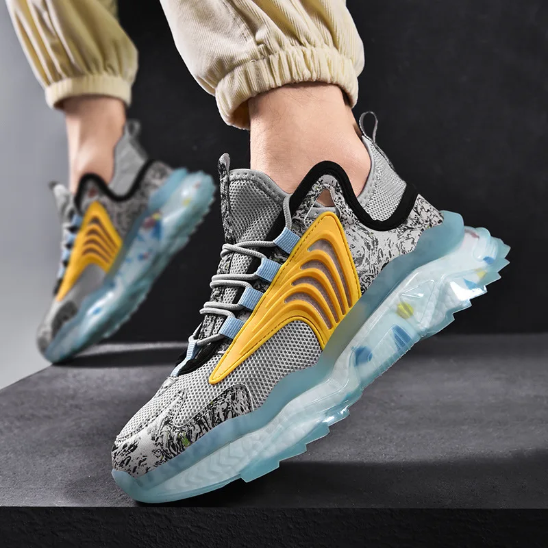 

Outdoor student casual shoes 2021 summer new breathable comfortable sports wind Korean personality running shoes large size 46