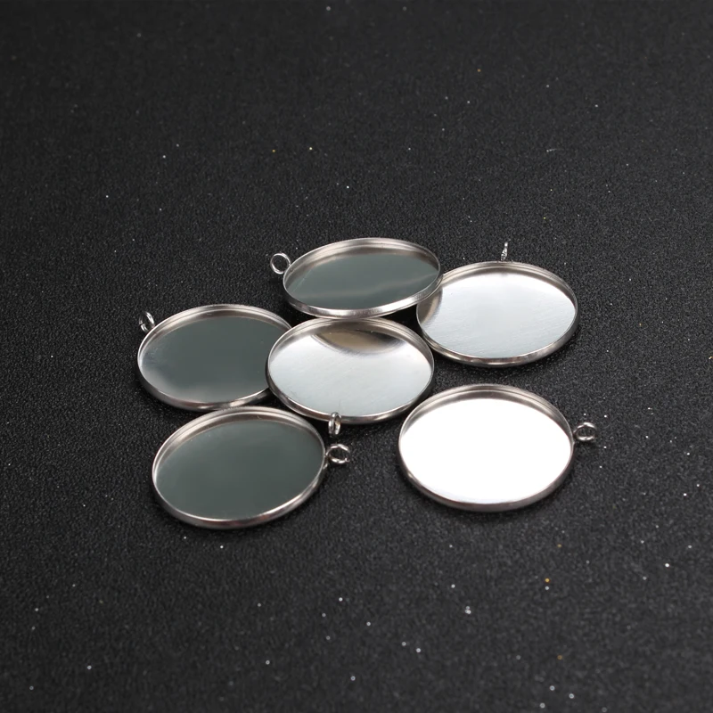 20 шт. подвески из нержавеющей стали для кабошона 8/10/12/14/16/18/20 мм | Украшения и