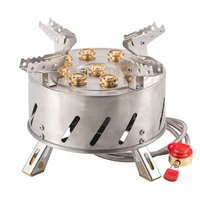 outdoor camping stove self driving tour outdoor stainless steel 9 head stove portable 9 hole fire and brimstone stove %ec%ba%a0%ed%95%91%eb%b2%84%eb%84%88