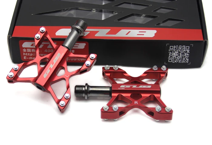 Велосипедные педали GUB GC009 MTB BMX 3 подшипника платформа 240 г/пара CNC AL6061 + ось Cr Mo|platform